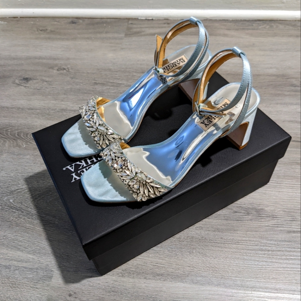 Badgley Mischka Marsha Block-Heel Sandals